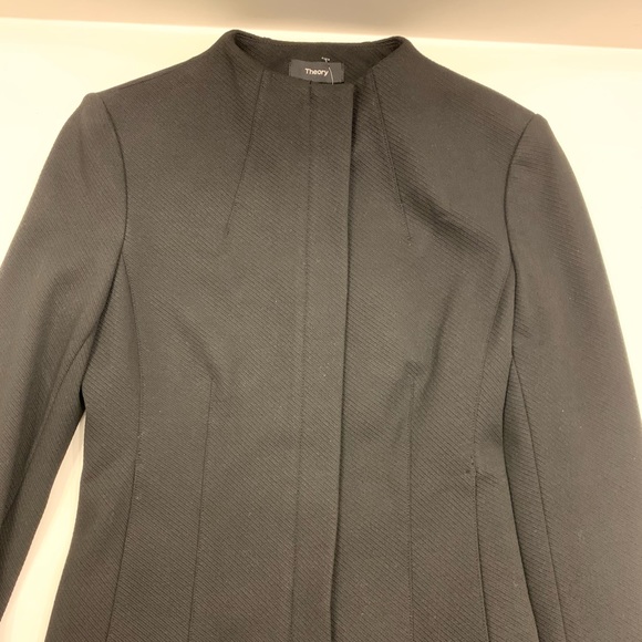 Theory Sculpted Knit Twill 2 Jacket, Black, Women's, Xs
